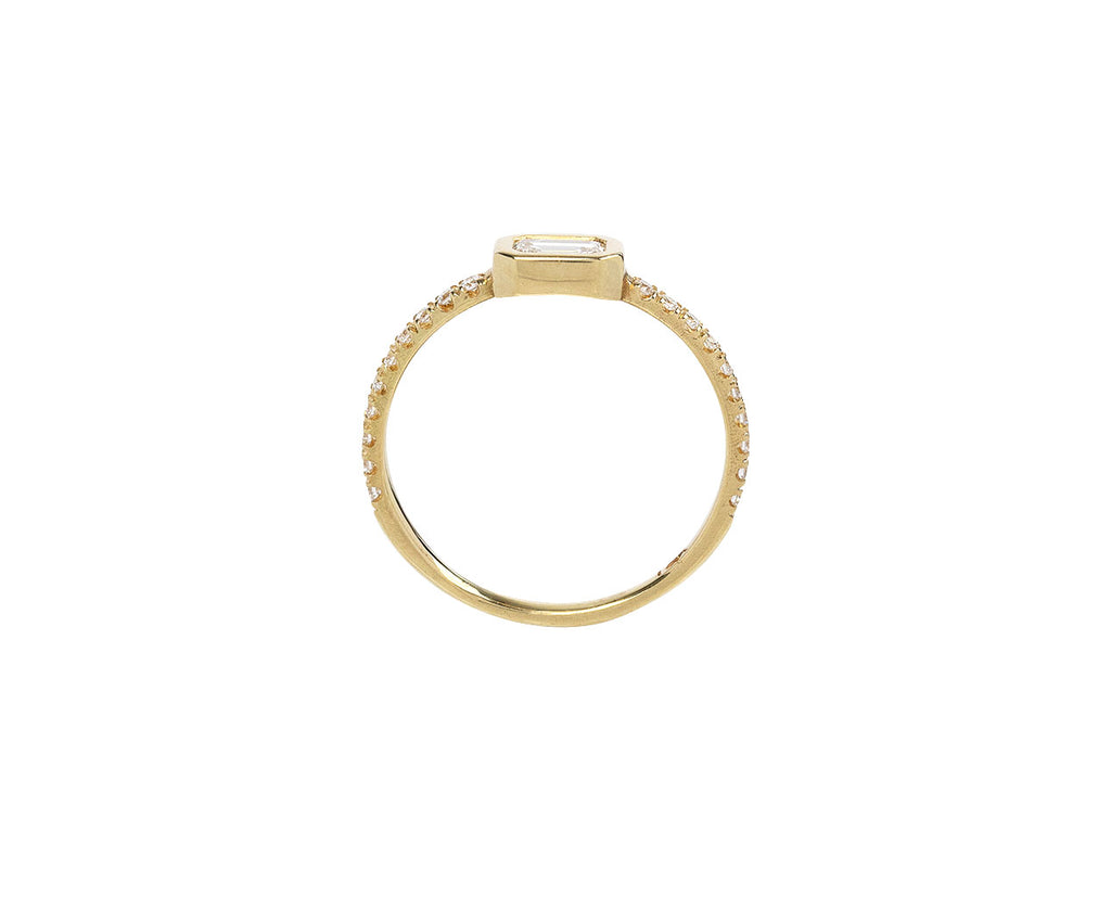 Elizabeth Street Bezel Set Diamond Solitaire Ring Top View