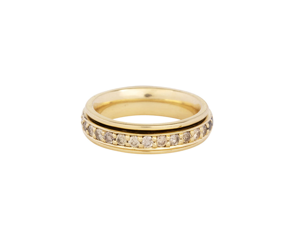 Champagne and Black Diamond Spinner Ring
