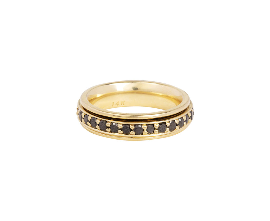 Champagne and Black Diamond Spinner Ring
