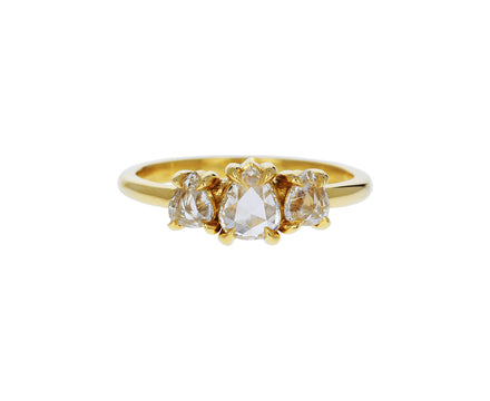 Triple Pear Shaped Diamond Ring - TWISTonline 