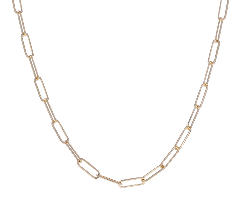 16" Gold Thin Paperclip Chain Necklace