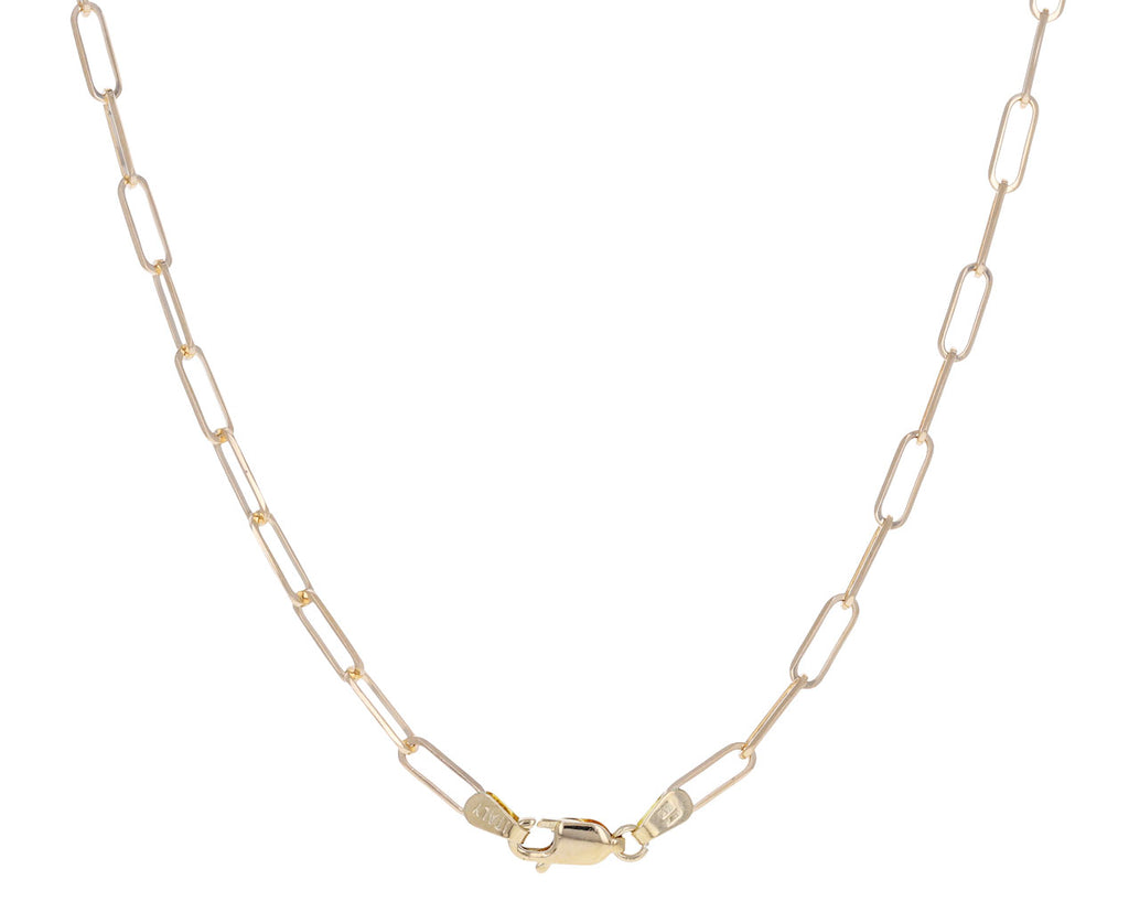 16" Gold Thin Paperclip Chain Necklace