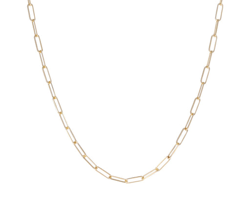 18" Gold Thin Paperclip Chain Necklace