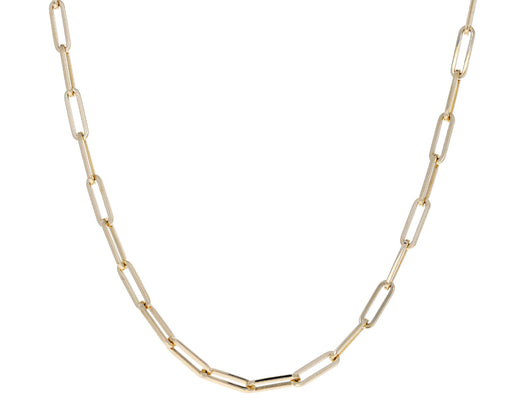 16" Gold Paperclip Chain Necklace