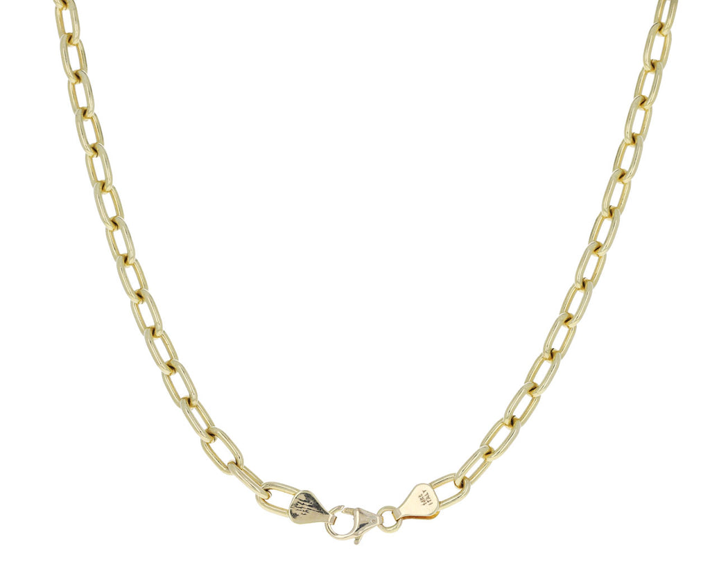16" Extra Large Solid Oval Link Chain necklace