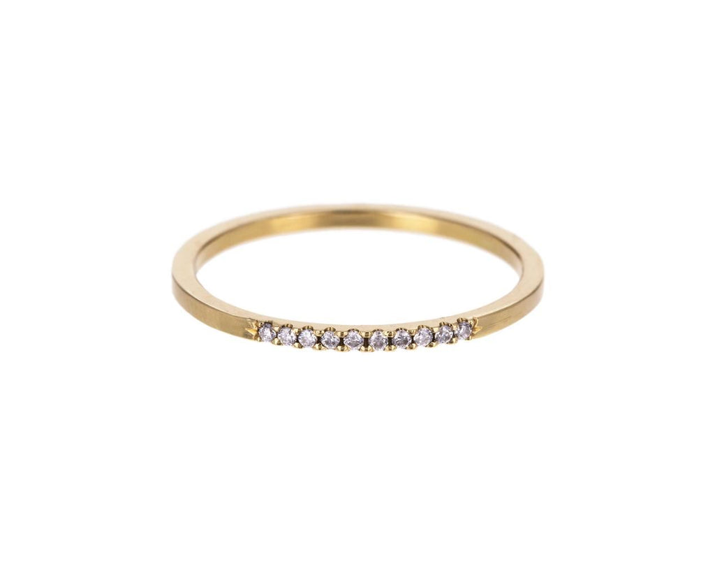 Ten Diamond Yellow Gold Band - TWISTonline 