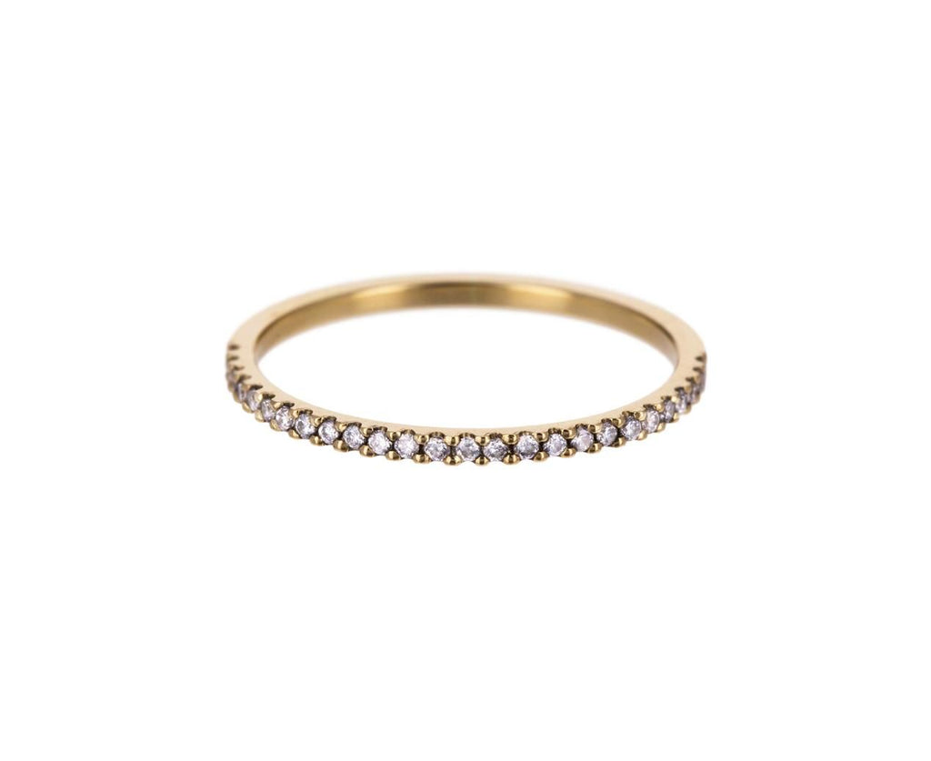 Yellow Gold Diamond Half Eternity Band - TWISTonline 