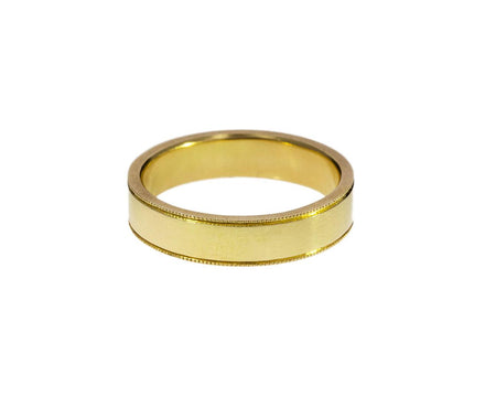Milgrain Edge Gold Band - TWISTonline 