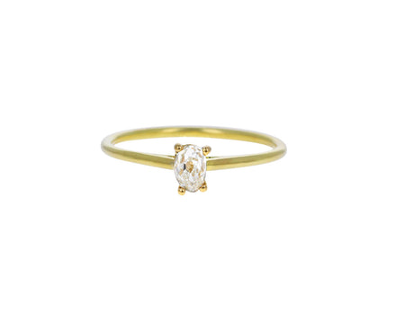 Antique Pear Cut Diamond Solitaire Ring