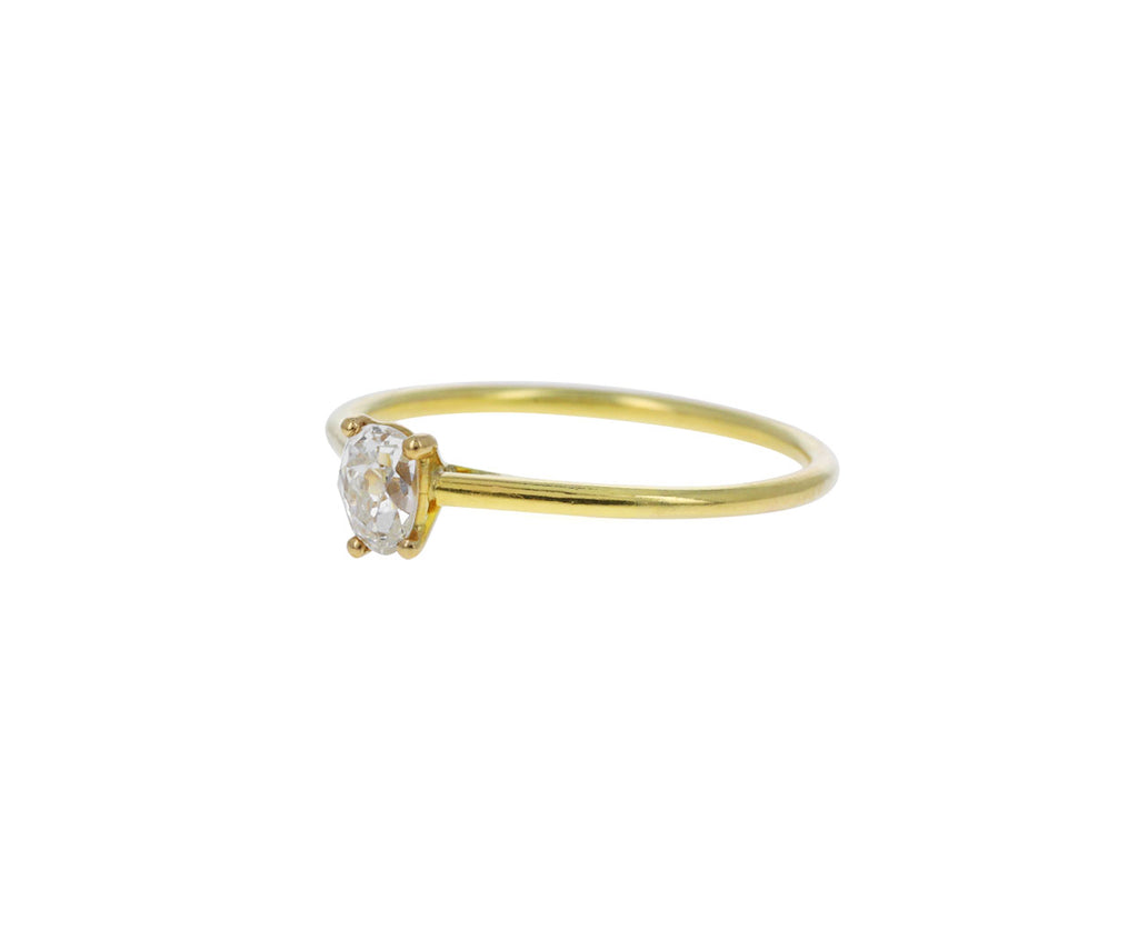 Antique Pear Cut Diamond Solitaire Ring
