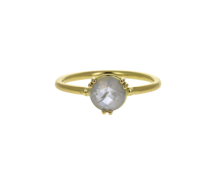 Rustic Rose Cut Diamond Solitaire Ring