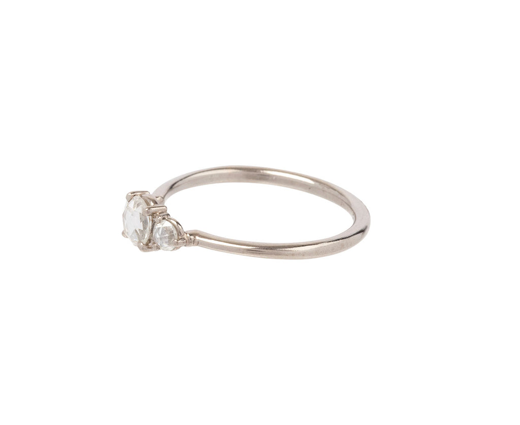 Triple Rose Cut Diamond Ring