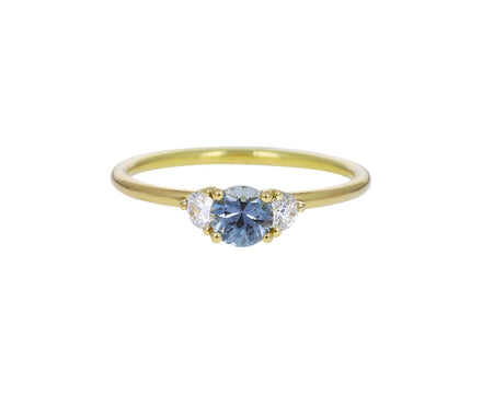 Montana Sapphire Diamond Solitaire Ring