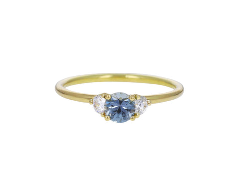 Montana Sapphire Diamond Solitaire Ring