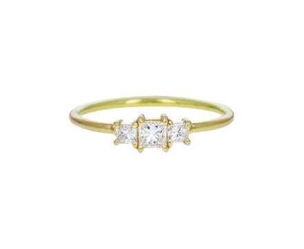 Triple Princess Cut Diamond Ring