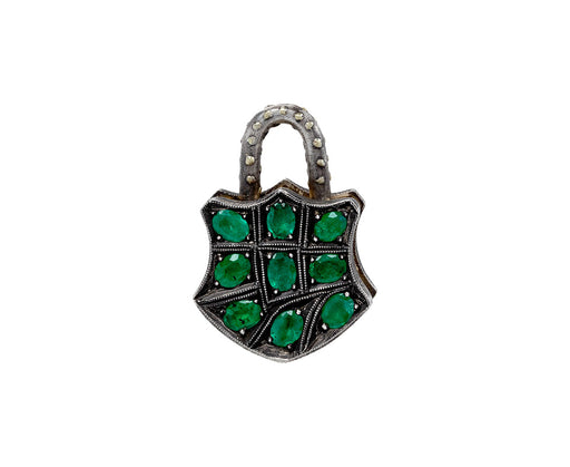Sevan Bicakci Oval Emerald Padlock Pendant