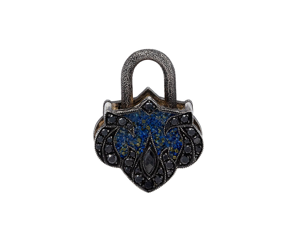 Sevan Bicakci Lapis Micro Mosaic and Black Diamond Lantern Padlock