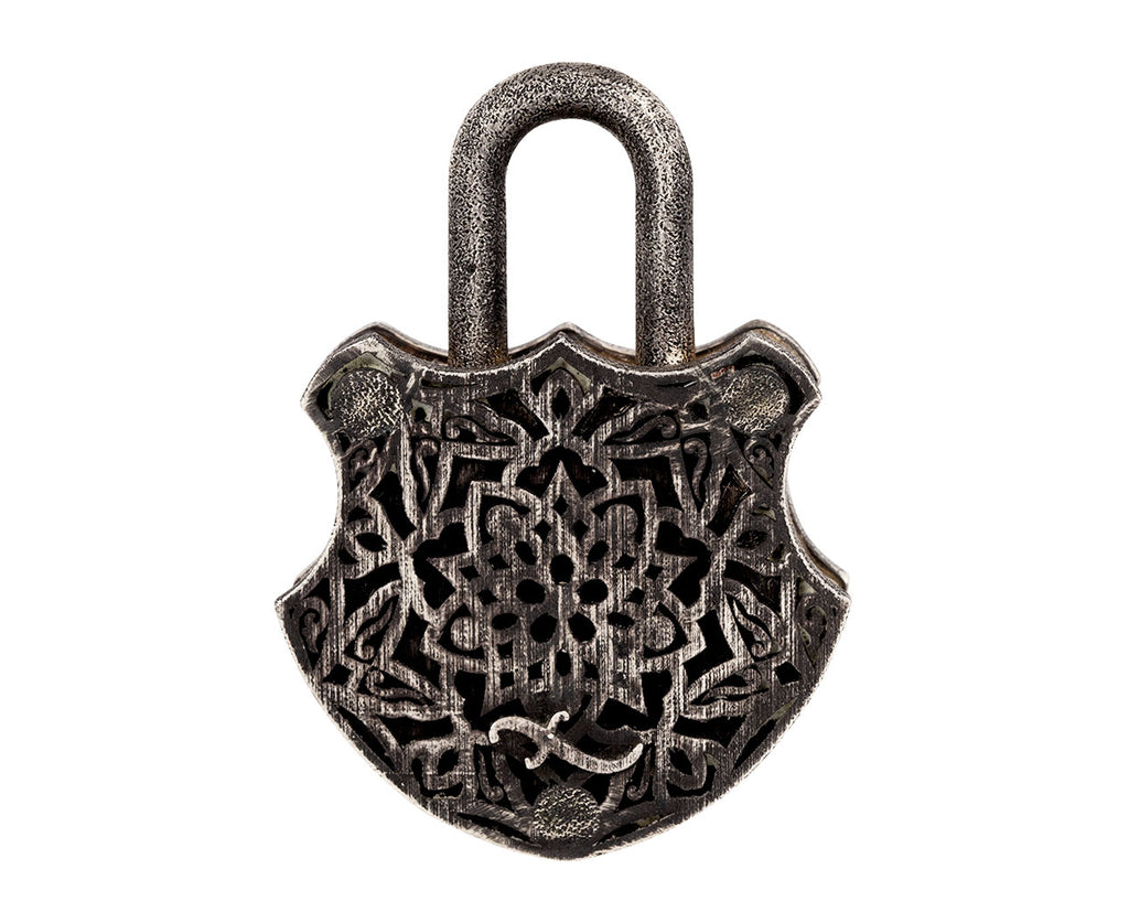 Sevan Bicakci Carved Citrine Flower Padlock Pendant Back