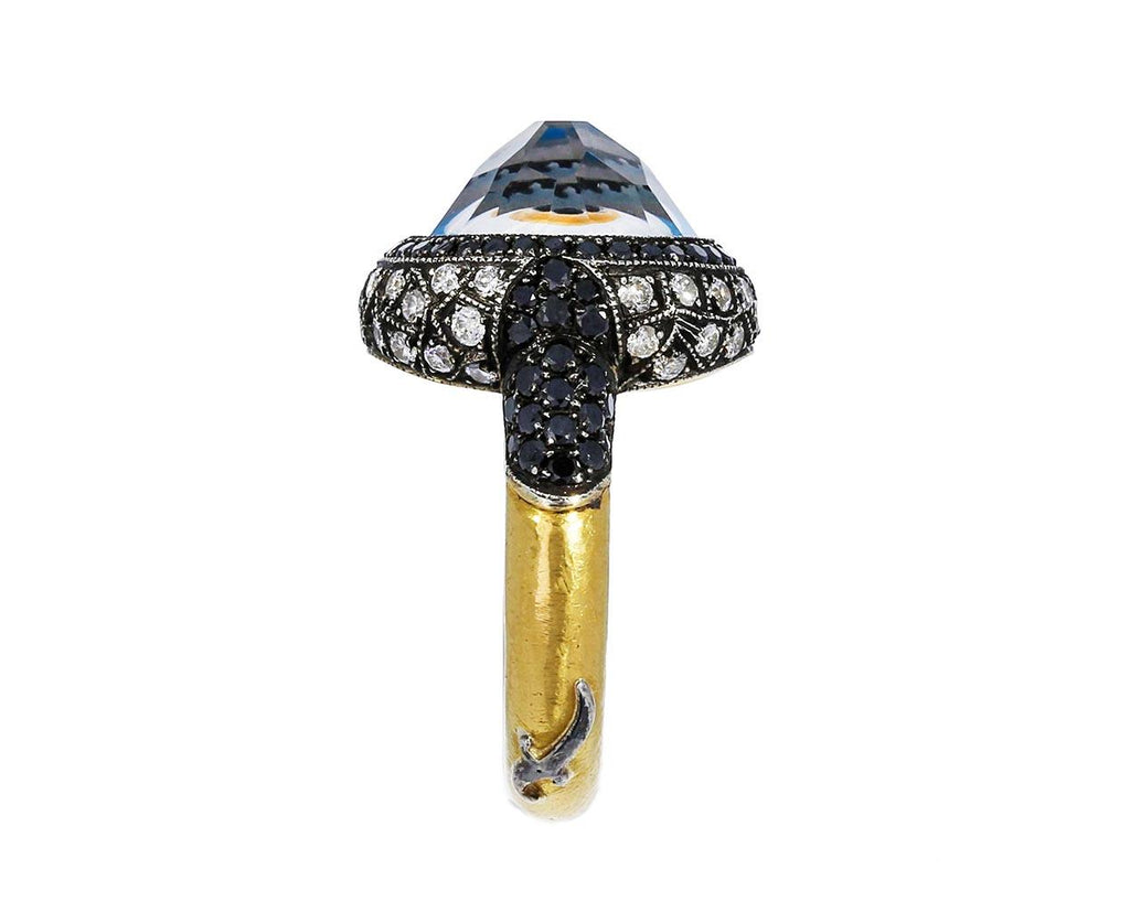 Carved Rock Quartz Evil Eye Ring - TWISTonline 