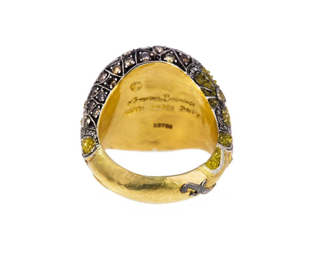 Daisy Carved Lemon Quartz Ring - TWISTonline 