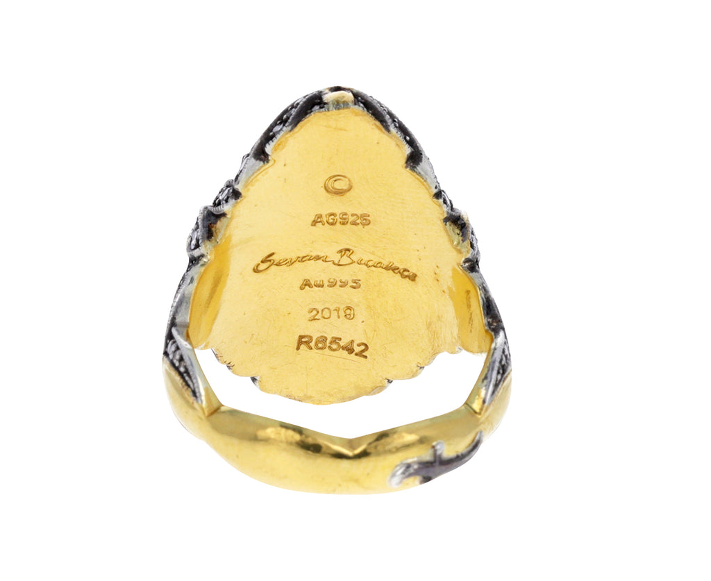 Carved Dragonfly Citrine Ring