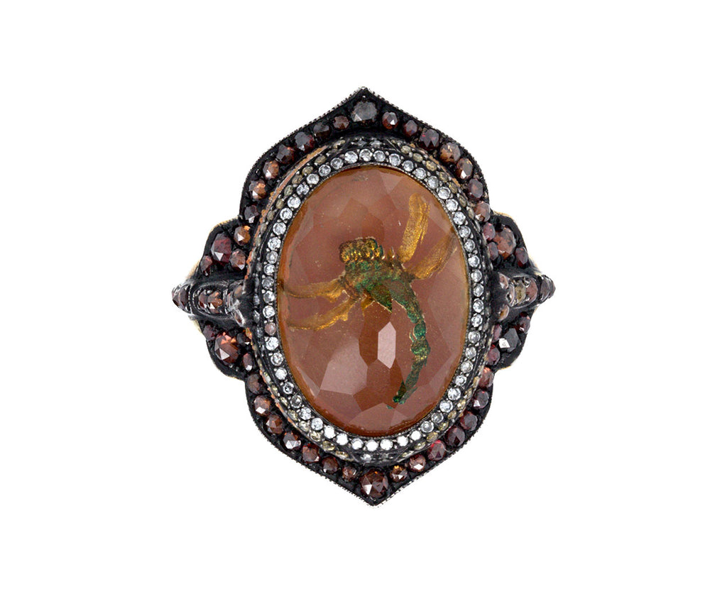Sevan Bicakci Carved Citrine Dragonfly Ring
