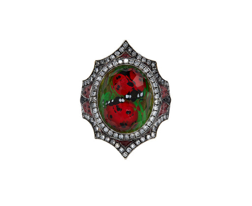 Sevan Bicakci Carved Rock Quartz Lady Bug Ring