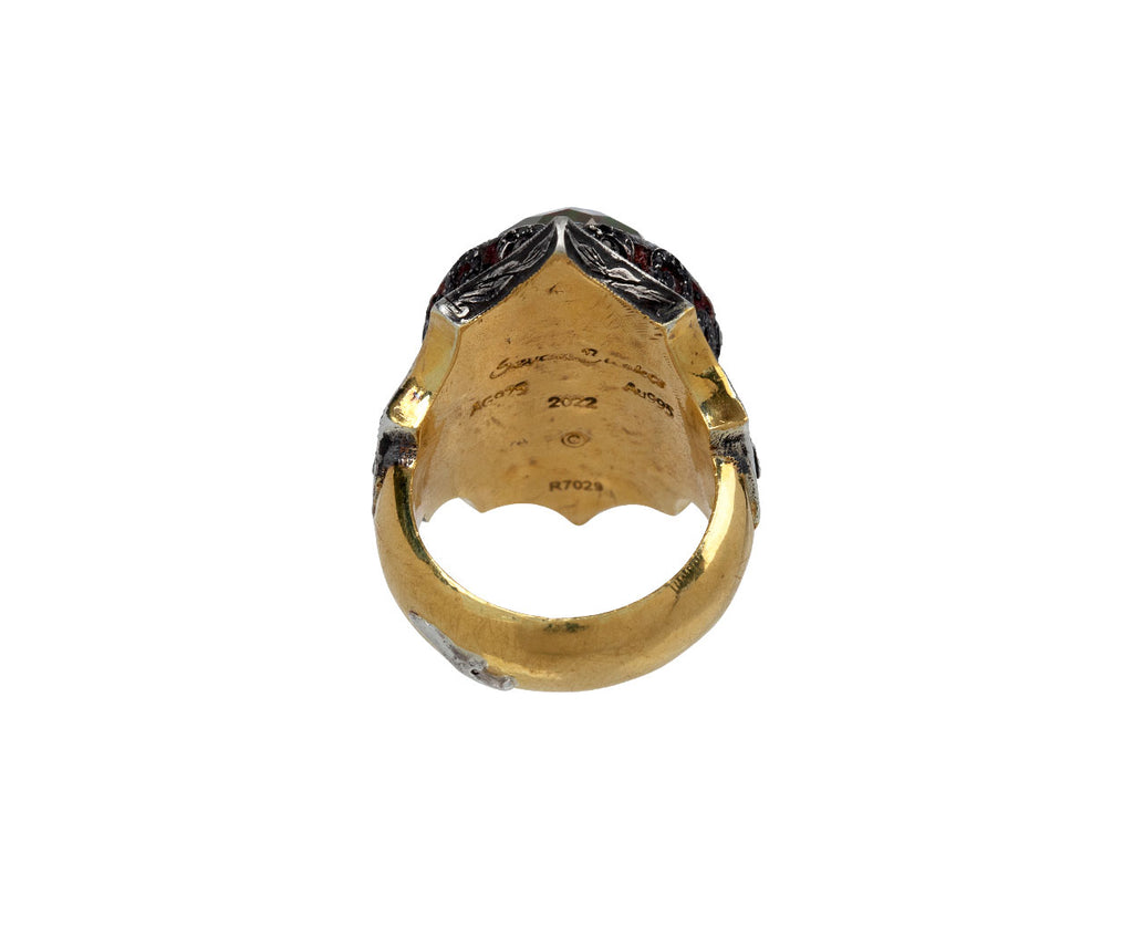 Sevan Bicakci Carved Rock Quartz Lady Bug Ring Back
