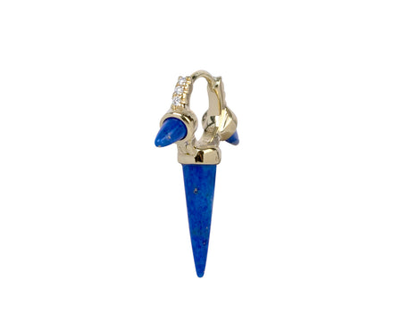 1/4 Lapis Triple Long Spike Diamond SINGLE Hoop