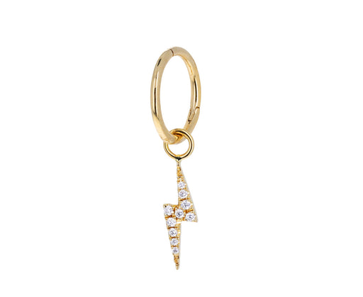 Yellow Gold and Diamond Lightning Bolt Dangle Charm ONLY