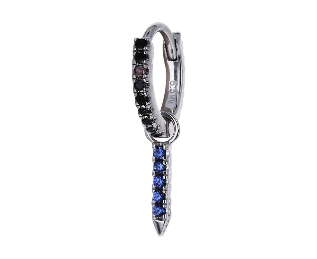 White Gold Sapphire and Diamond Pavé Bar Dangle Charm ONLY