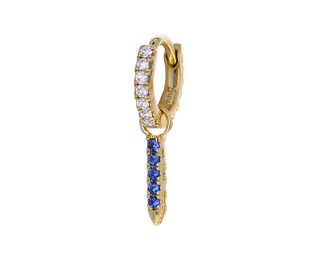 Yellow Gold Sapphire and Diamond Pavé Bar Dangle Charm ONLY