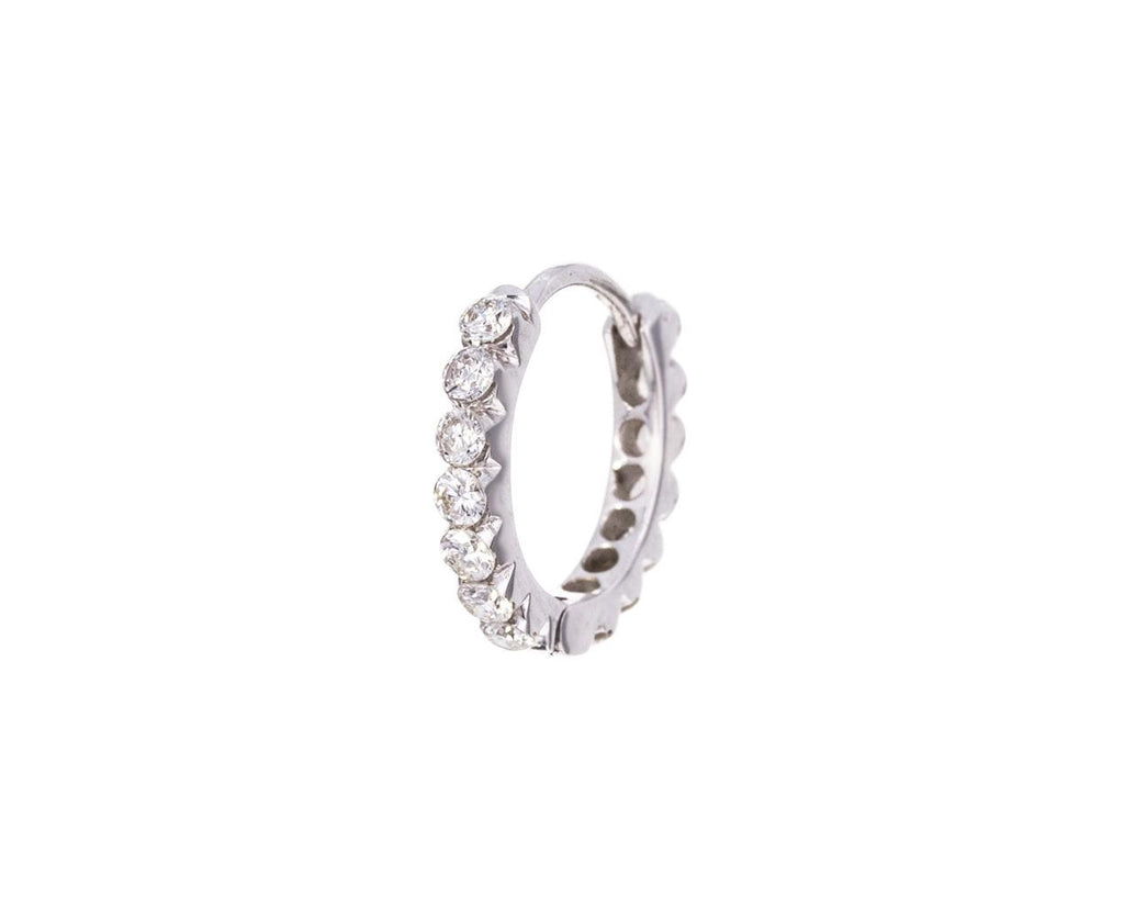 5/16 White Gold Invisible Set Diamond Eternity SINGLE Hoop - TWISTonline 