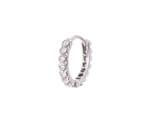 5/16 White Gold Invisible Set Diamond Eternity SINGLE Hoop - TWISTonline 
