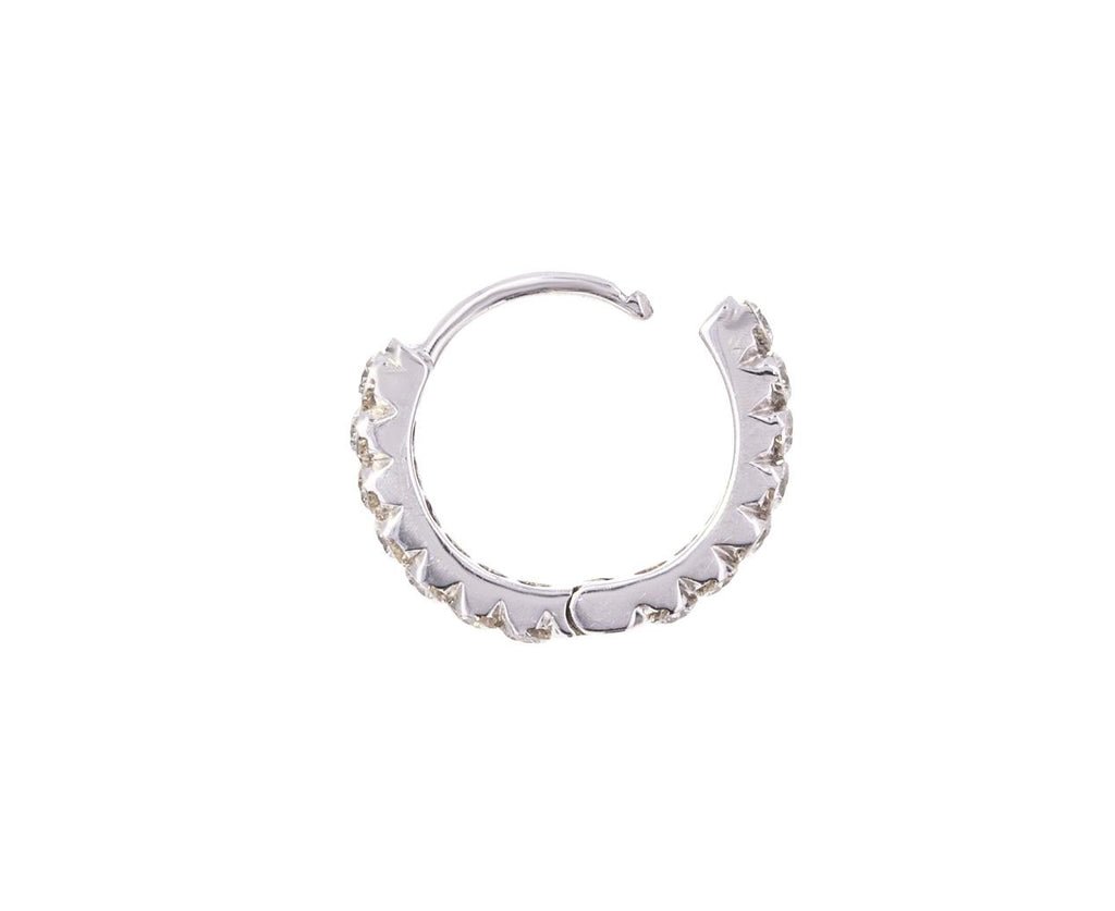 5/16 White Gold Invisible Set Diamond Eternity SINGLE Hoop - TWISTonline 