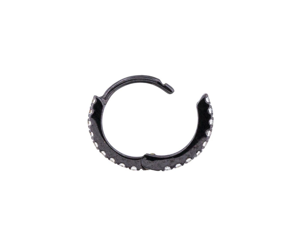 1/4 Black Gold Diamond Eternity SINGLE Hoop - TWISTonline 