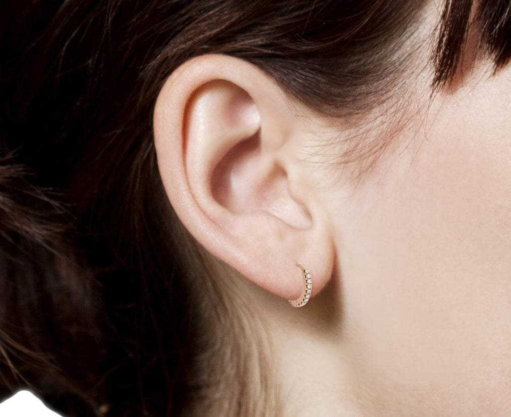 1/4 Rose Gold Diamond Eternity SINGLE Hoop - TWISTonline 