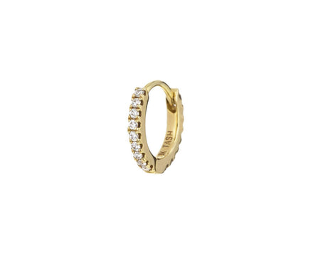 1/4 Yellow Gold Diamond Eternity SINGLE Hoop - TWISTonline 