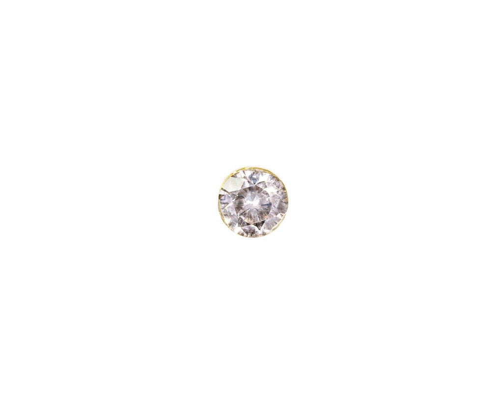 3.5mm Yellow Gold Invisible Set Diamond SINGLE Stud
