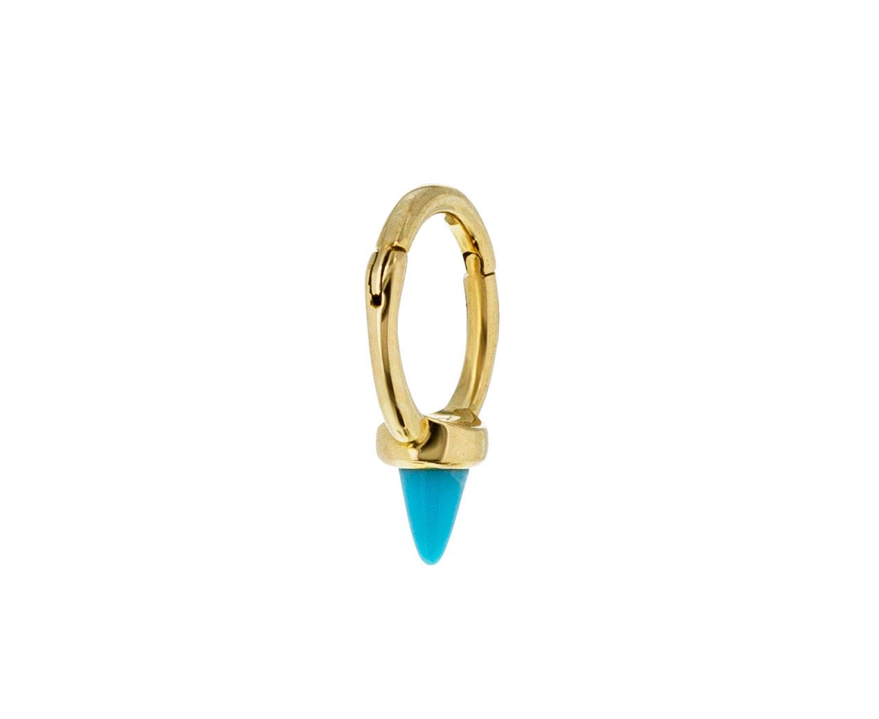 【Maria Tash】 Clicker14カラットゴールドシングルイヤリング Triple Long Spike Hoop Earring Yellow Gold 6.5mm | MARIA TASH
