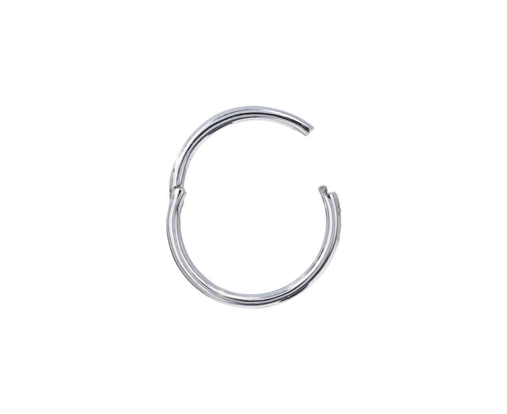 3/8 White Gold SINGLE Rotating Hoop - TWISTonline 
