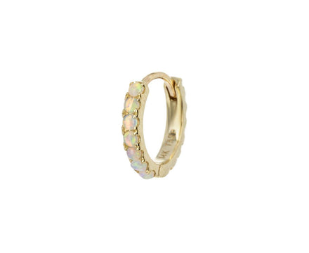 5/16 Yellow Gold Opal Eternity SINGLE Hoop - TWISTonline 