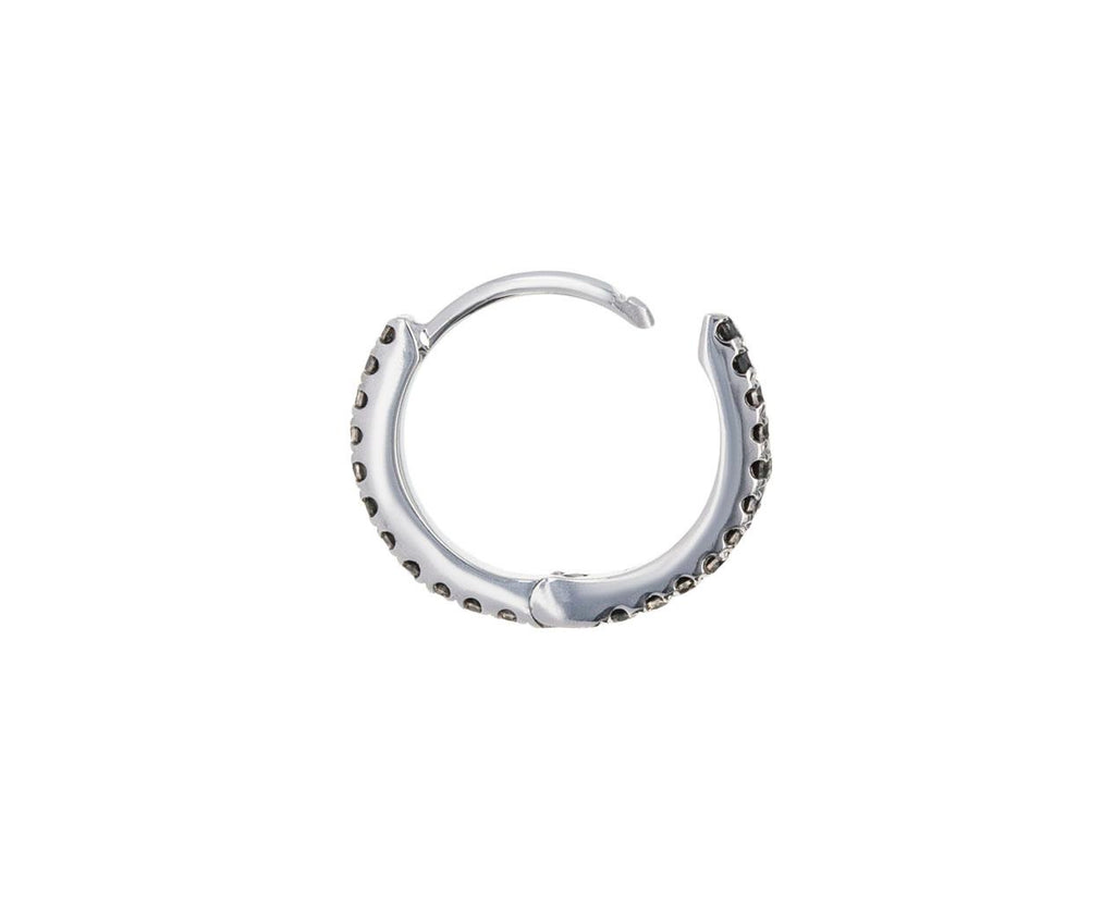 5/16 White Gold Black Diamond Eternity SINGLE Hoop - TWISTonline 