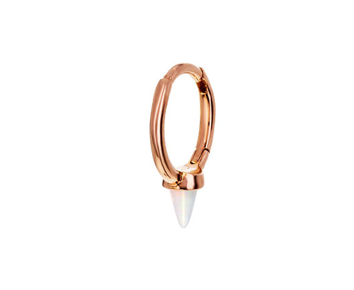 5/16 Rose Gold Opal Spike SINGLE Hoop - TWISTonline 