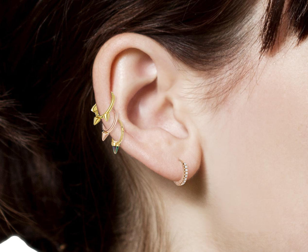 5/16 Rose Gold Spike SINGLE Hoop - TWISTonline 