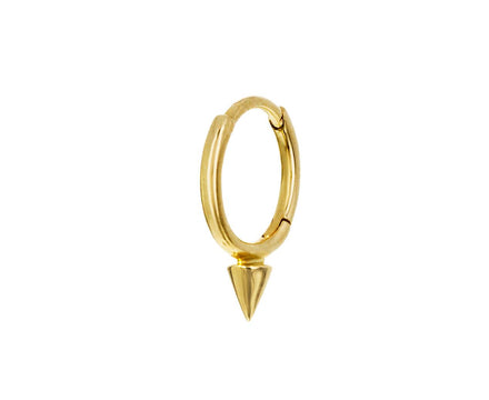 5/16 Yellow Gold Spike SINGLE Hoop - TWISTonline 
