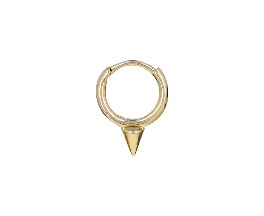 1/4 Yellow Gold Spike SINGLE Non Rotating Hoop