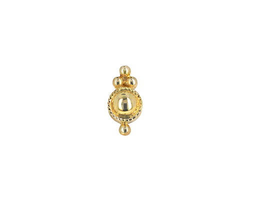 Yellow Gold Four Ball Trinity SINGLE Stud Earring