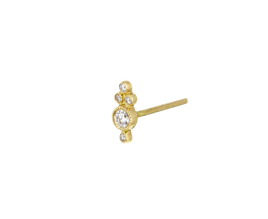 Four Diamond Trinity SINGLE stud - TWISTonline 