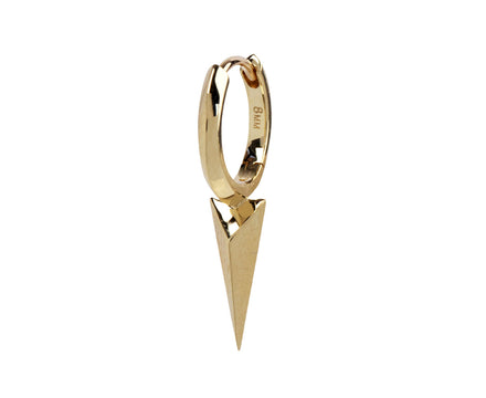 Maria Tash 5/16 Faceted Long Spike SINGLE Hoop Earring